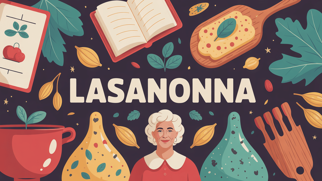 illustration conceptuelle lasanonna création lexicale cuisine italienne