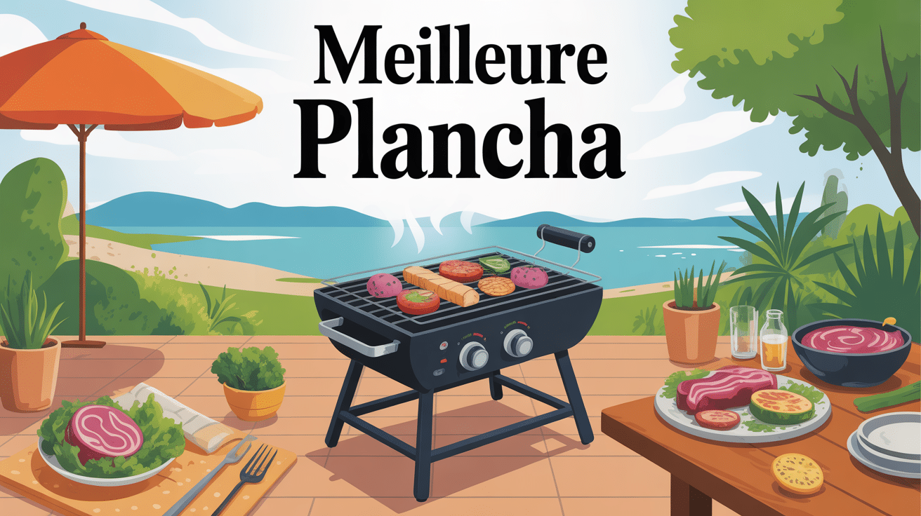 meilleure plancha 2026 illustration terrasse conviviale