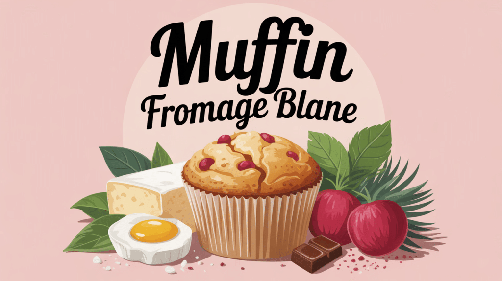 Muffin fromage blanc moelleux et ingrédients