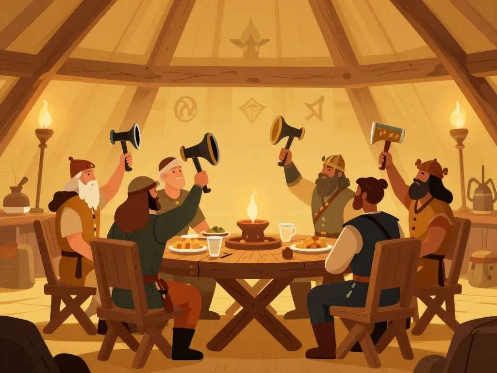 Hydromel viking banquet festin traditionnel