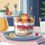 overnight recette présentée en bocal avec fruits et flocons d'avoine