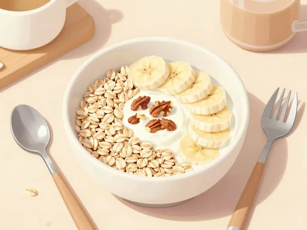 petit dejeuner flocon d avoine banane preparation etape