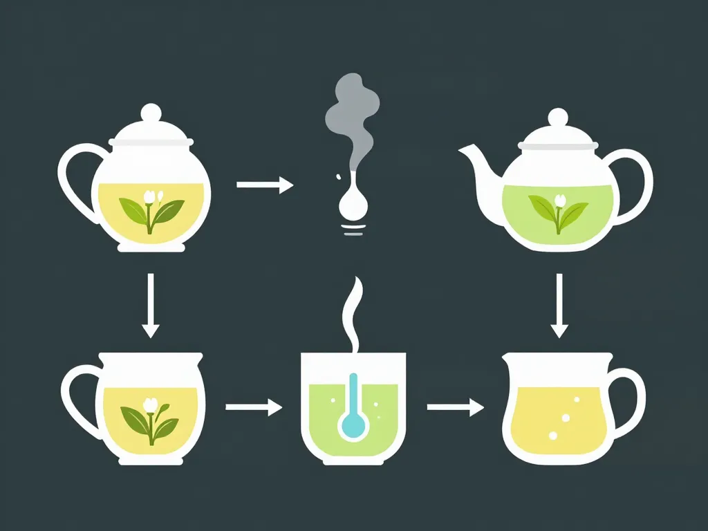 diagramme tea jasmin étapes infusion idéale