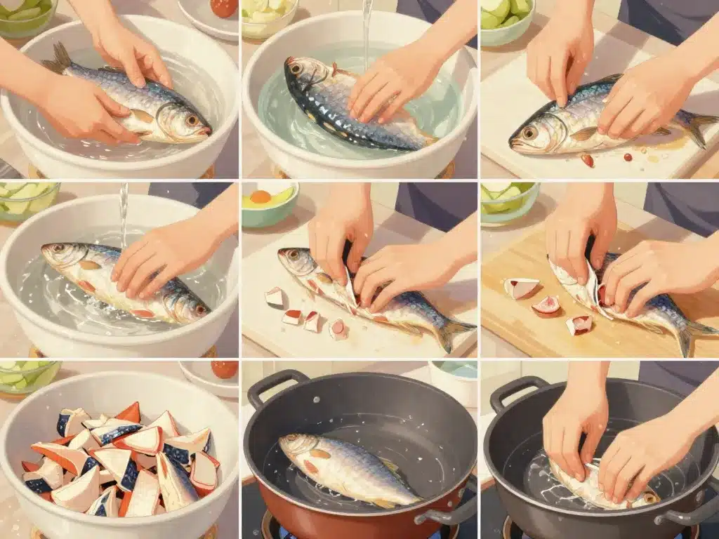 Préparation étape par étape recette du stockfish