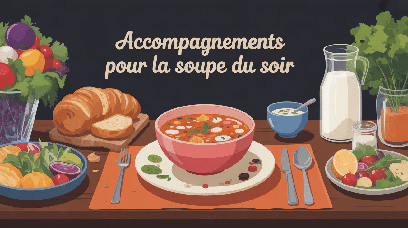 accompagnements pour que manger avec une soupe le soir