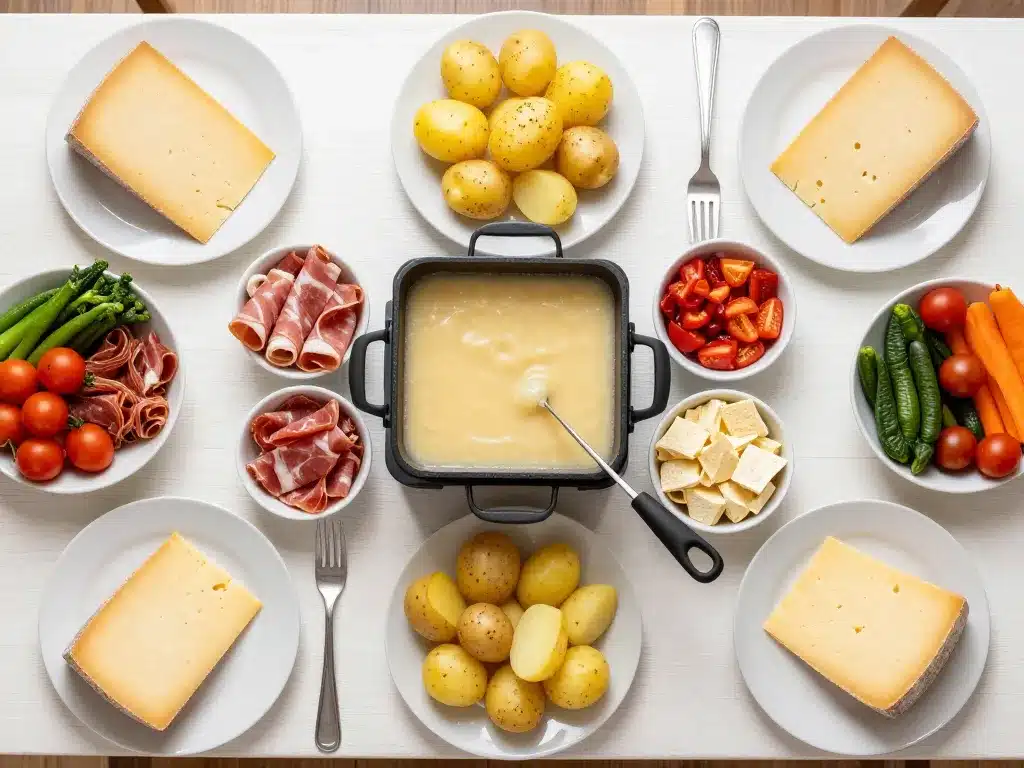 Assiette raclette combien par personne avec garnitures