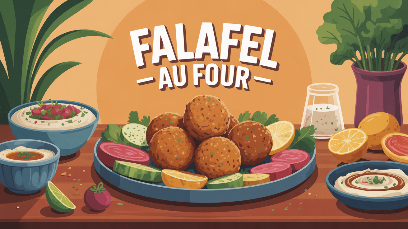 Assiette recette falafel au four ambiance méditerranéenne