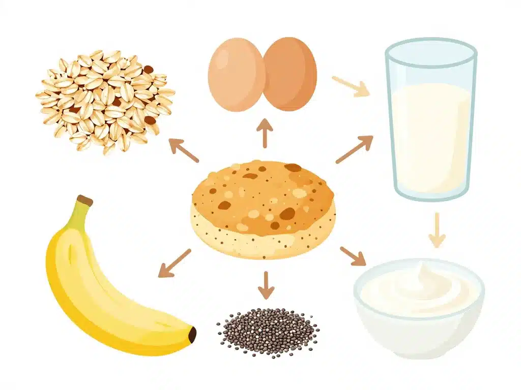 recette galette flocon d avoine schéma ingrédients texture