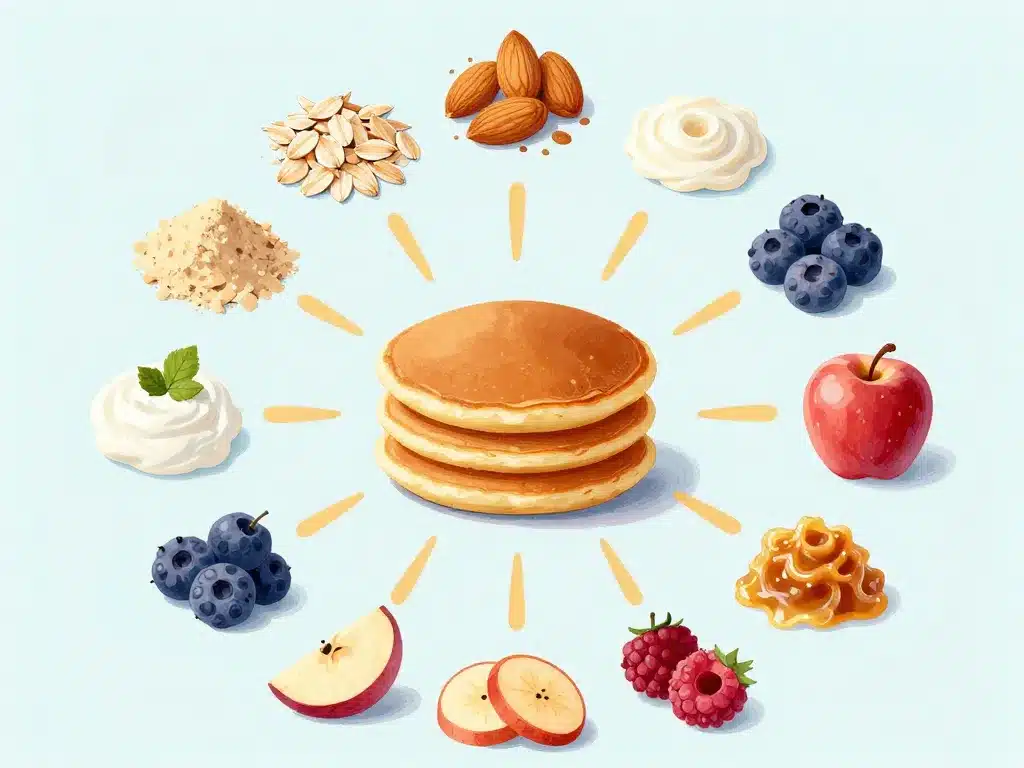 Recette pancake sans farine déclinée selon besoins alimentaires