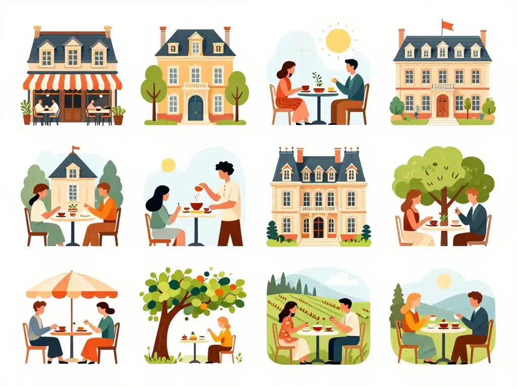 diversité tea time burgundy cafés châteaux vignobles