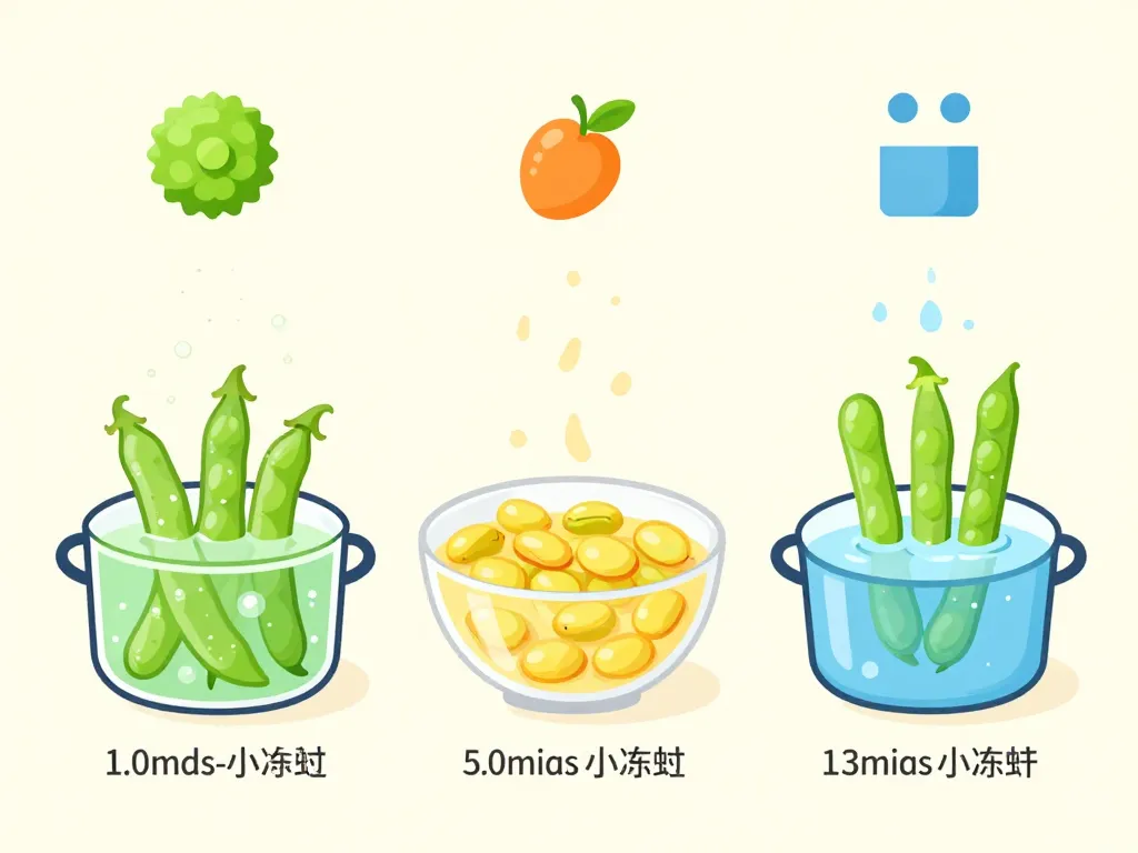 différents types de feves et leur temps de cuisson à l'eau