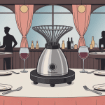 tire-bouchon électrique professionnel sur table élégante en restaurant