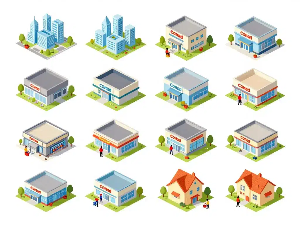 schéma types supermarché conad italia