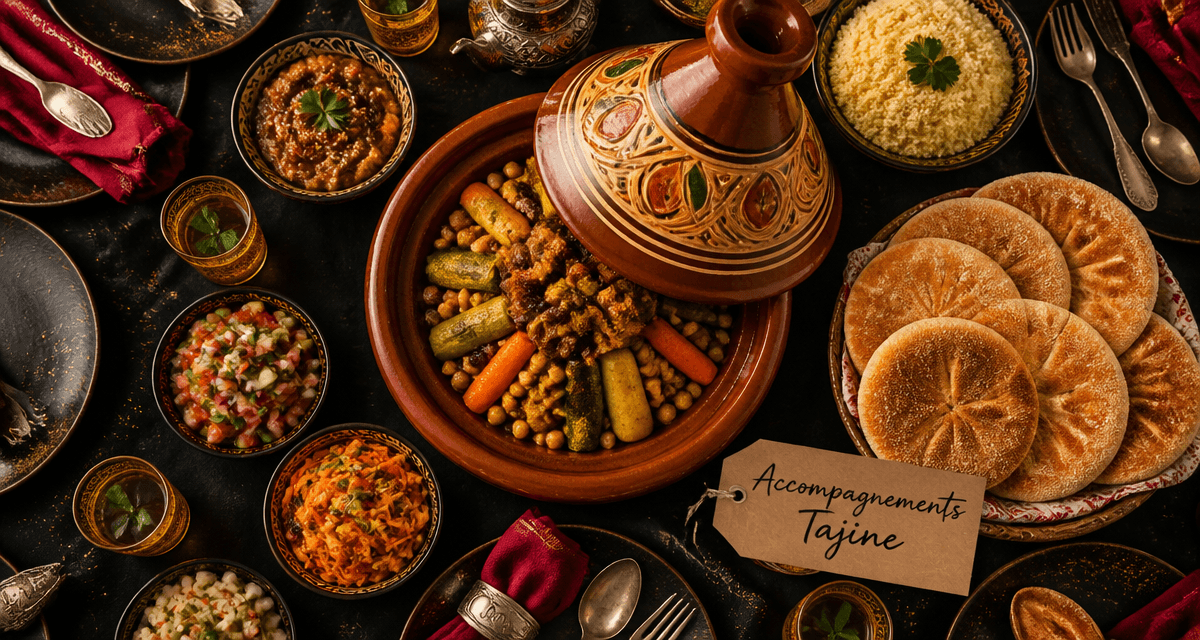 accompagnement tajine sur table marocaine conviviale