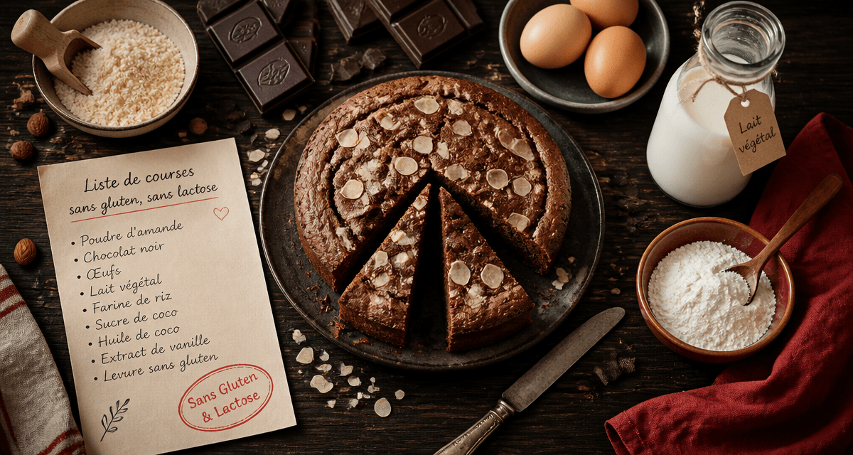 aliments sans gluten sans lactose moelleux chocolat-amande
