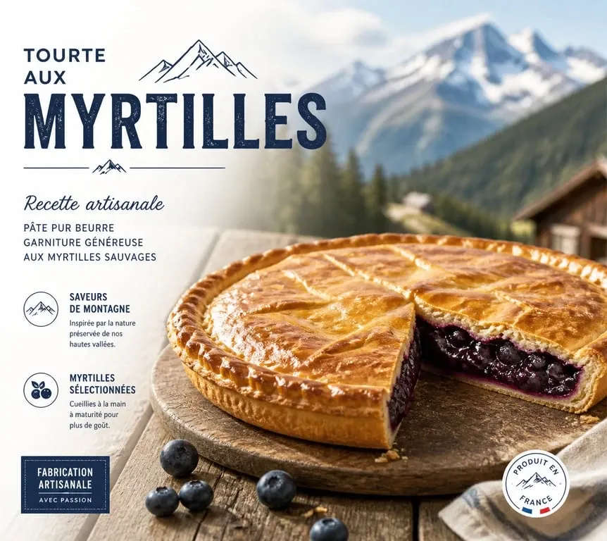 Recette tourte aux myrtilles chez Gillou, spécialité pâtissière de Cauterets