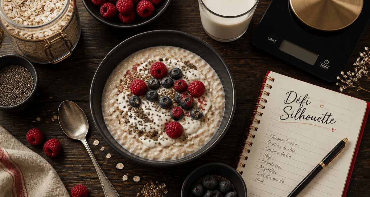 overnight oats perte de poids avec fruits et graines