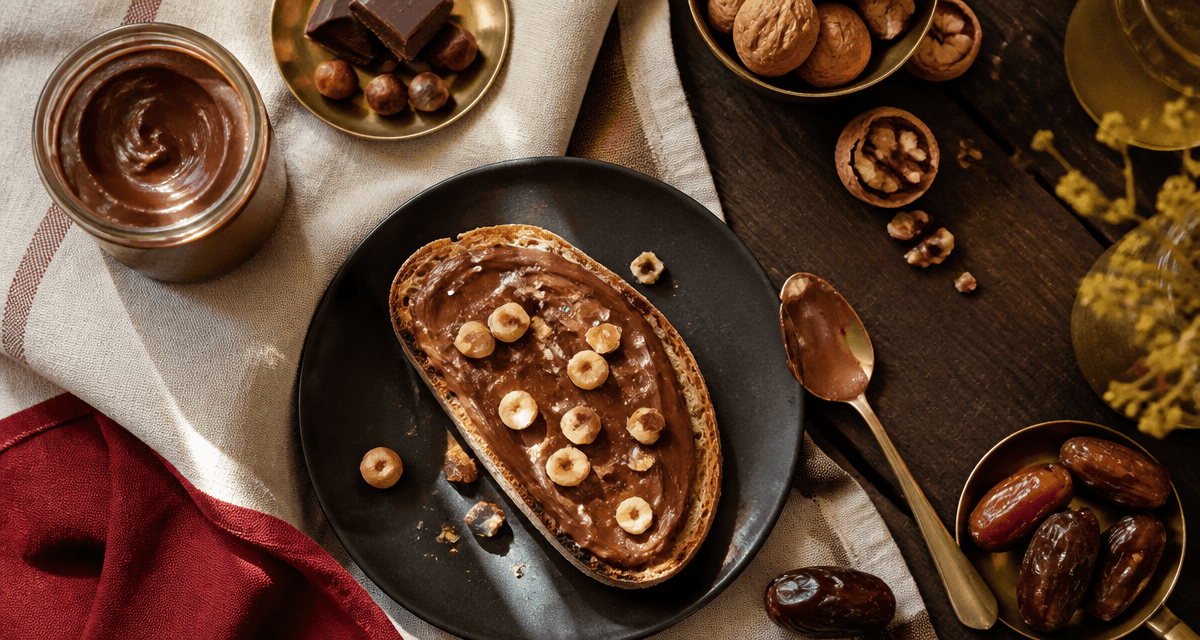 pate a tartiner healthy sur tartine avec noisettes