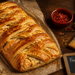 recette feuilleté salé tressé saumon poireaux doré