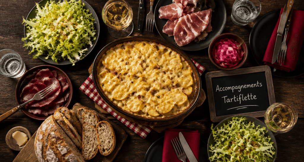 tartiflette accompagnement salade vin charcuterie