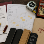 taxe pergola papiers calculatrice et échantillons