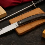 Couteau le thiers artisanal : lame et manche en ébène