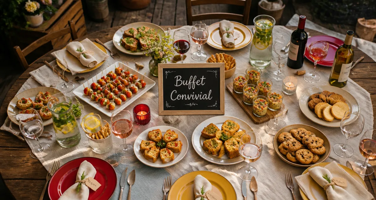 fête des voisins quoi apporter buffet table
