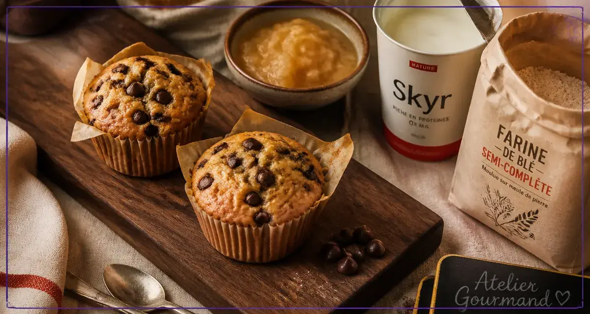 muffin light à la compote de pomme, photo