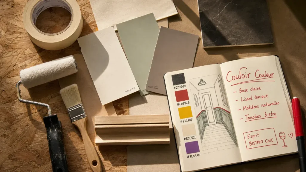 Couloir sombre, étroit ou lumineux : quelle couleur peinture choisir selon la lumière ?