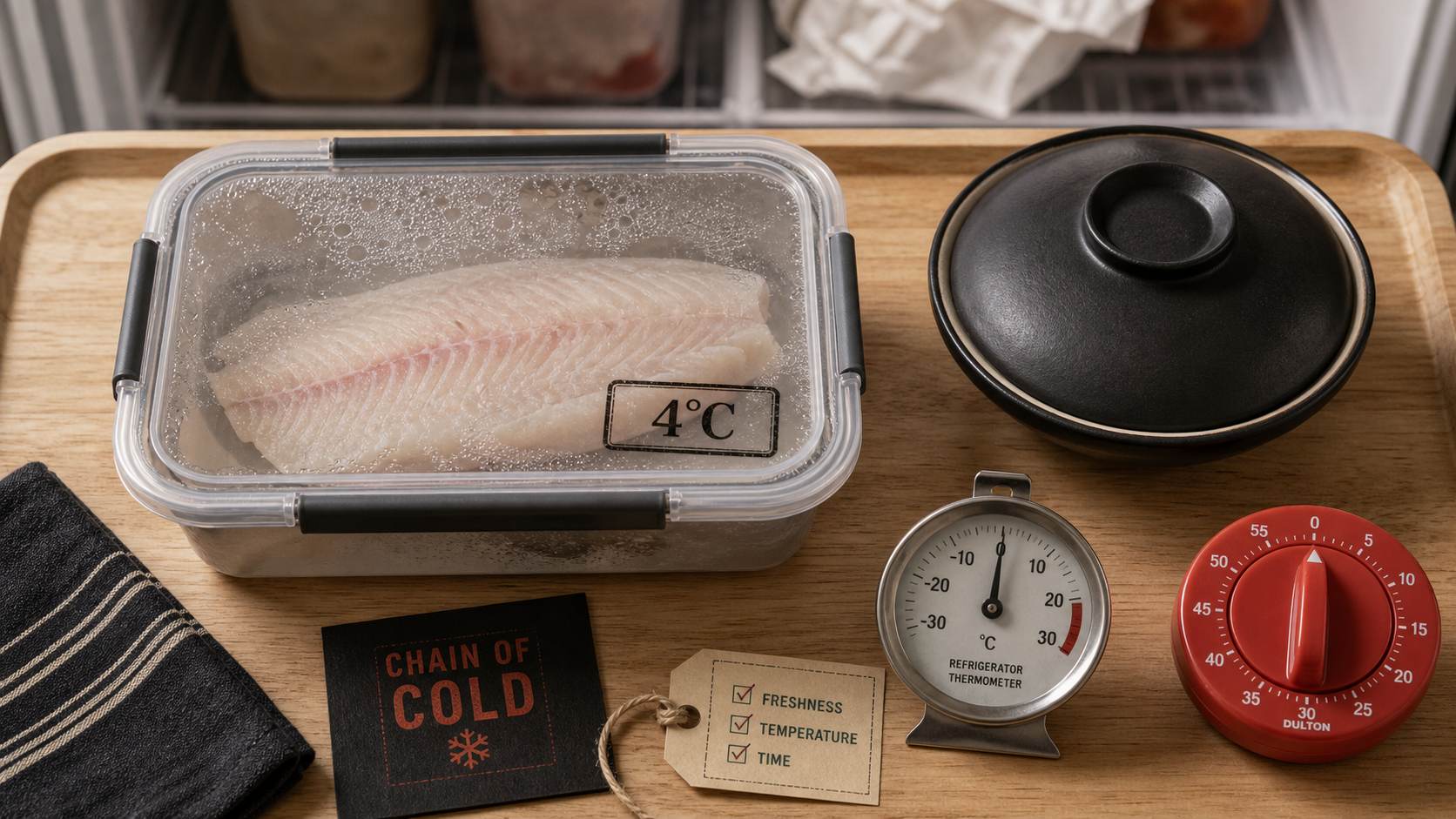 Produit décongelé : combien de temps au frigo à 4°C (48 heures)