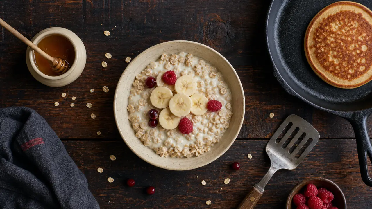 Que faire avec des flocons d avoine : bol, pancakes et gâteau banane aux flocons d’avoine