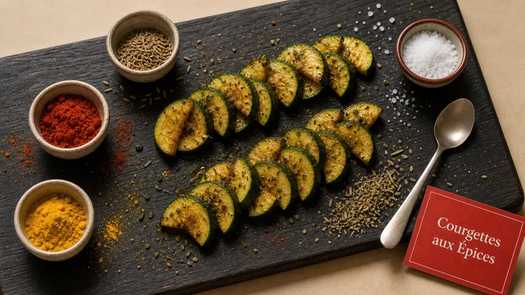 Quelles epices avec courgettes : cumin, paprika et curry sur courgettes poêlées