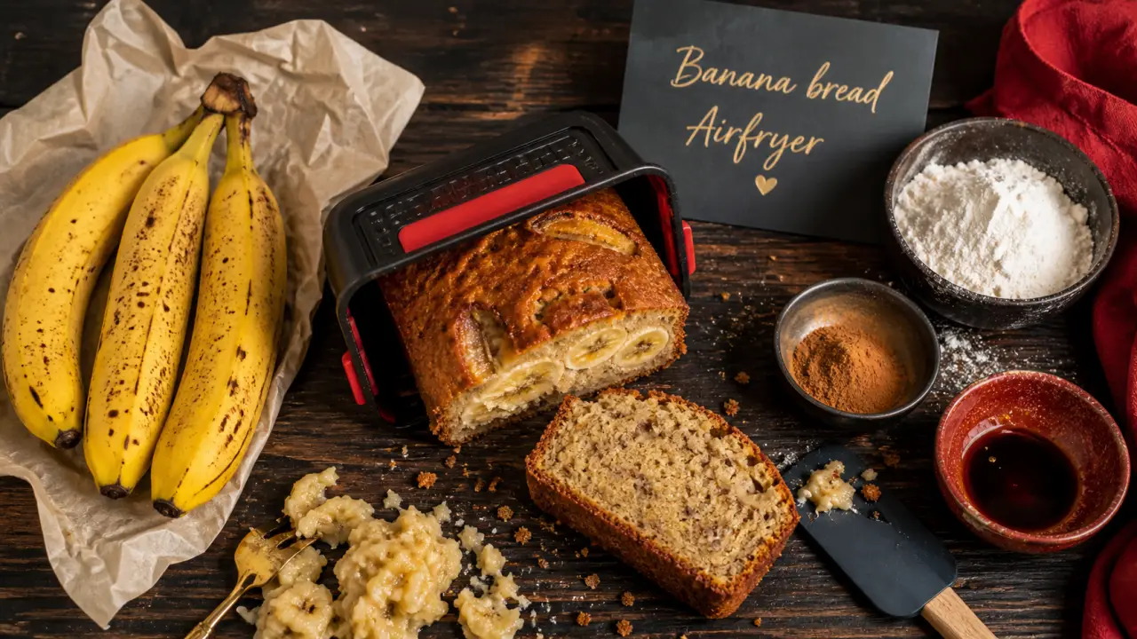 Banana bread air fryer moelleux à 160°C, moule compatible
