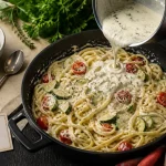 Boursin recettes cuisine : sauce crémeuse aux pâtes au boursin