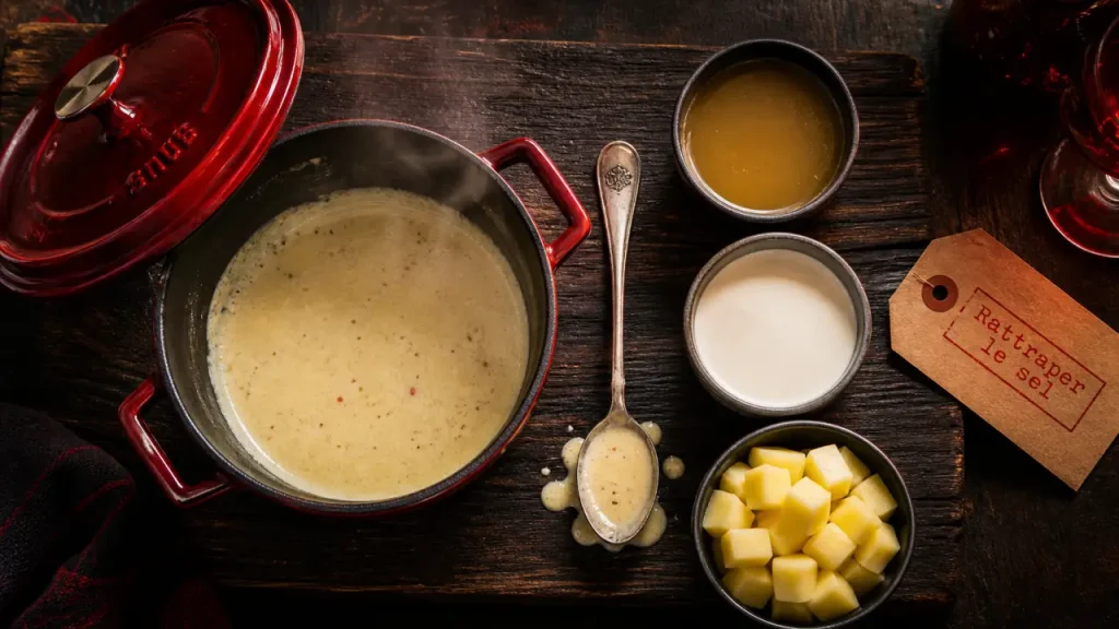 Rattraper un plat trop salé : dilution, rinçage ou pommes de terre selon la recette