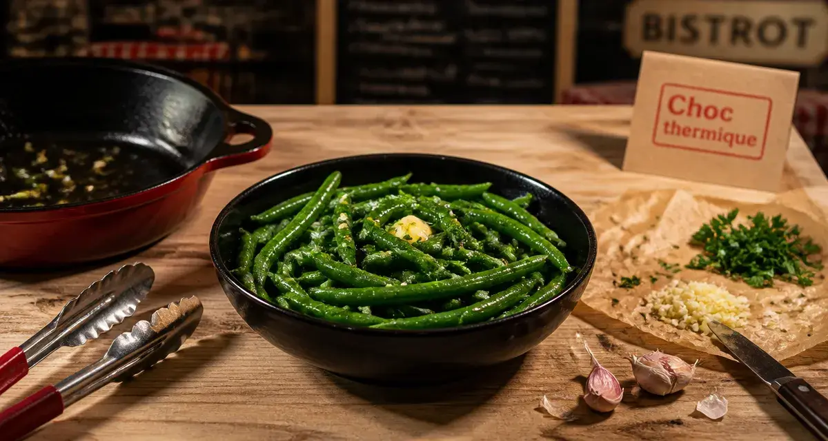 Cuisson haricot vert frais : haricots verts à l’ail et persil, texture parfaite