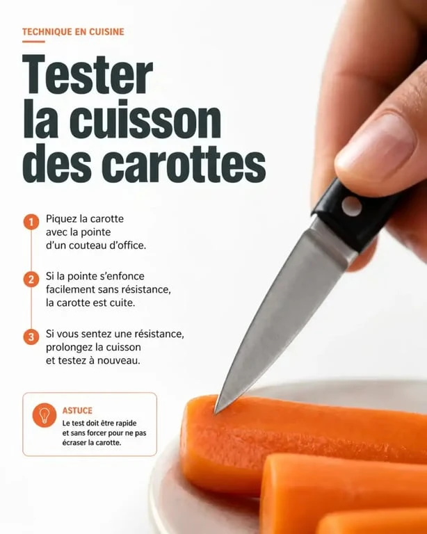 Test de cuisson pour savoir comment cuire des carottes