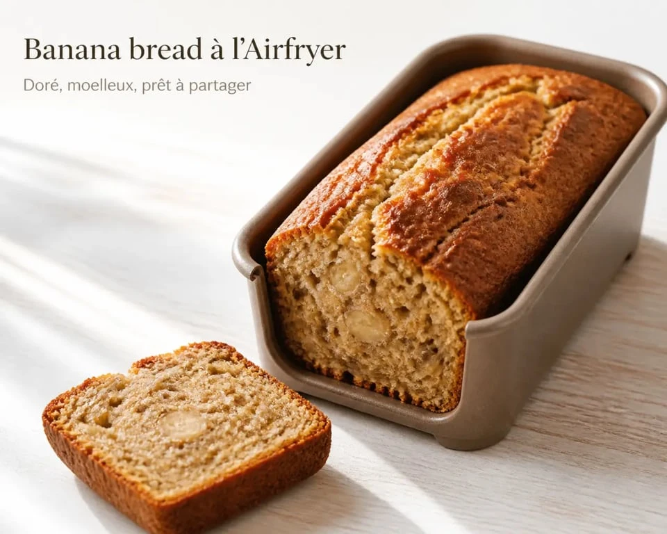 banana bread air fryer moelleux et doré en petit moule