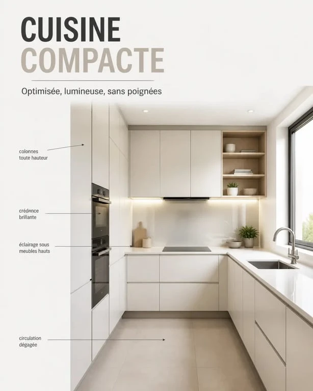 Idées déco cuisine pour petite cuisine lumineuse et aérée