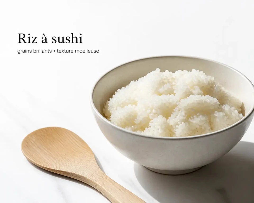 riz sushi autocuiseur : bol de riz à sushi moelleux et brillant prêt à être façonné