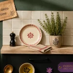 Idées déco cuisine : cuisine chaleureuse avec 3 matériaux cohérents