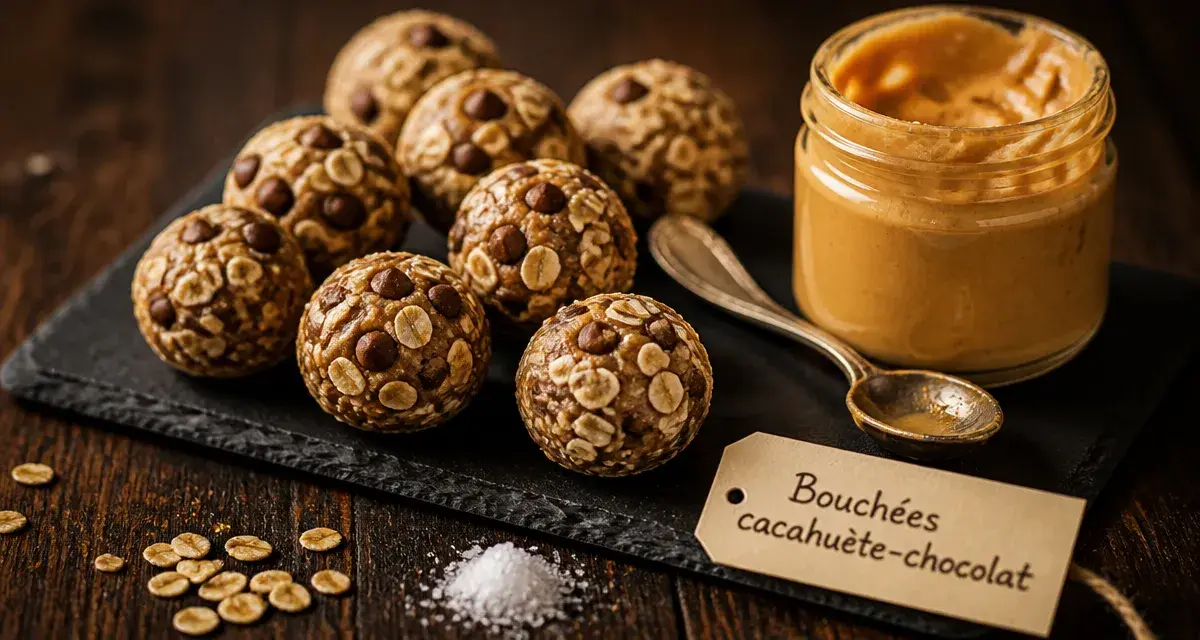 Recette avec beurre de cacahuète : bouchées sans cuisson aux pépites de chocolat