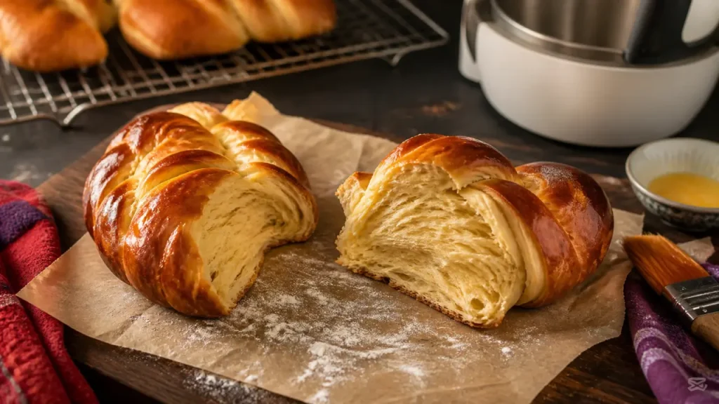Brioche Thermomix moelleuse, pas dense : le beurre au bon moment et la cuisson en deux temps