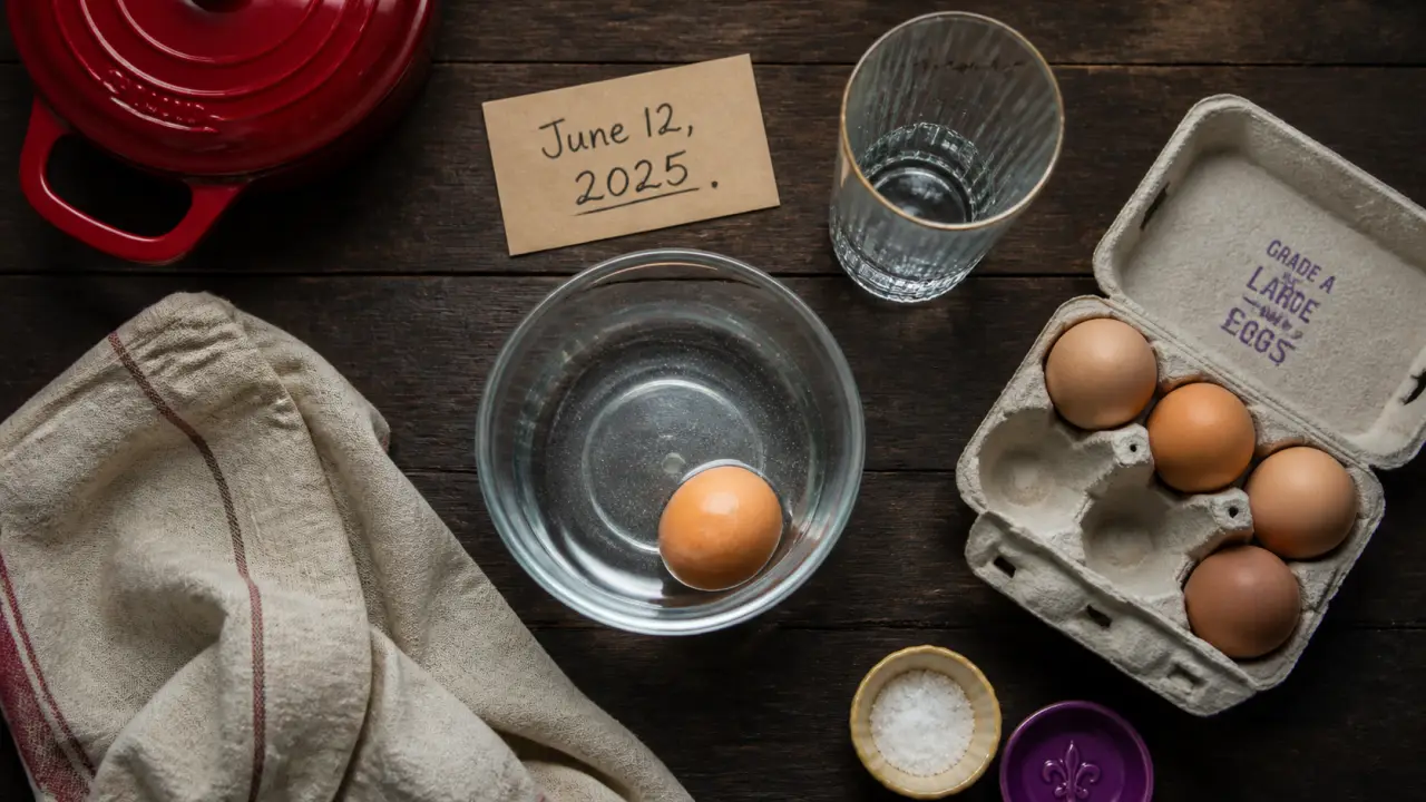 Reconnaître des oeufs frais : test de l’eau dans un bol