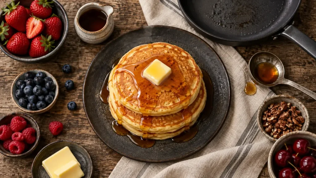 Pancakes fluffy : la pâte épaisse et le feu doux font toute la différence
