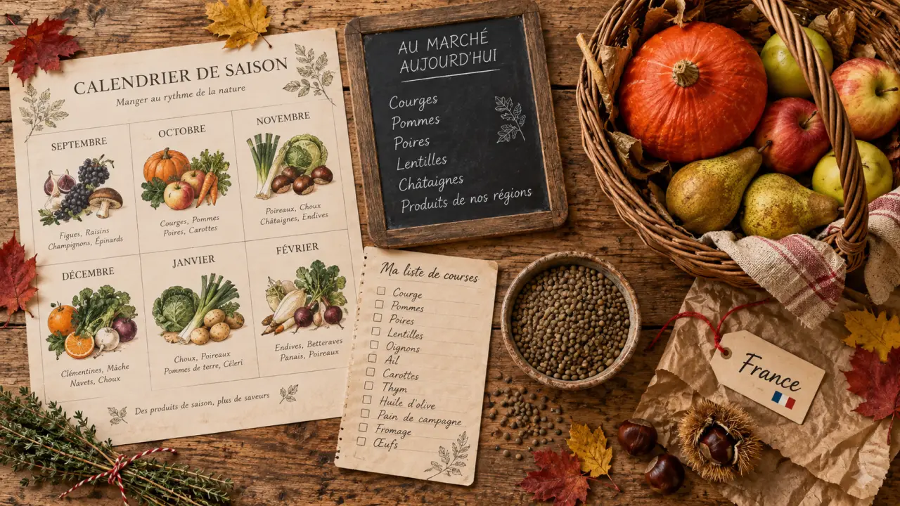 Produits de saison : panier et liste de courses pour simplifier achats et menus