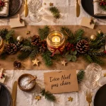 Déco table de Noël pas cher à faire soi même : 5 créations DIY, guirlande et bougies LED
