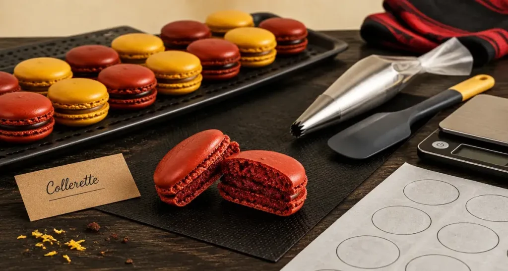 Réussir ses premiers macarons : le macaronage qui forme une belle collerette